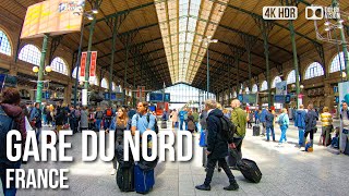 Gare du Nord Paris  Largest Trainstation in Europe  🇫🇷 France 4K HDR Walking Tour [upl. by Pall]