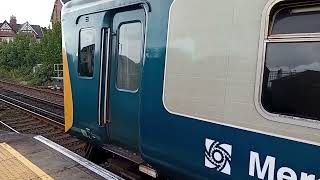 507001 Merseyrail electric class 507 unit departs Birkdale for Liverpool [upl. by Neggem]