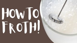 How To Use A Milk Frother To Get The Most Foam [upl. by Osnofedli]