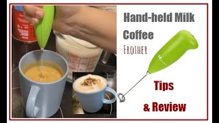 How To Froth Milk for Cappuccinos amp Lattes using handheld Frother wand  Coffee with milk Frother [upl. by Wilmott]