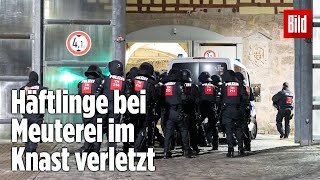 Gefängnismeuterei Polizei stürmt Knast in Thüringen  JVA Untermaßfeld [upl. by Glennon]